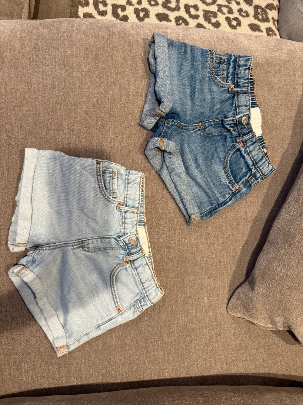 Zara Kids Denim Shorts in Light Blue and Medium Blue